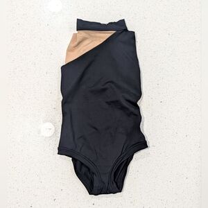 5dancewear Five 5 Medium Gymnastics Dance Leotard Cutout Open black STRAPPY BACK